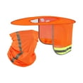 thumbnail image 3 of Visera para casco de seguridad, ala completa, portátil, ligera, para sitios de construcción, protección solar, visera para casco de seguridad, visera Amarillo con escudo, 3 of 8