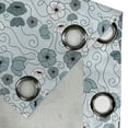 thumbnail image 4 of Ambesonne Floral Grommet Curtain, Doodle Floral Botany, 50" x 72", Grey Bluegrey White, 4 of 6