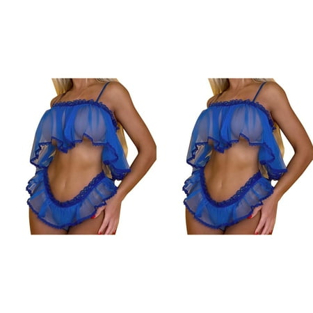 2 Pack Women 2PC Mesh Lingerie Fashion Underwear Suits Lingerie Underwear Sleepwear Pajamas 2pack Chain Linked Underwire Lace Lingerie Set Lingerie Set Light Corset Lingerie for