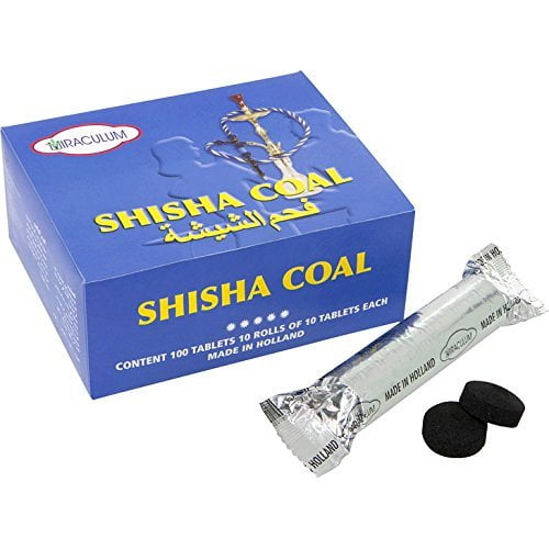 Miraculum 40mm Charcoal Box Supplies For Hookahs 100pc Box Of Quick Light Shisha Coals For Hookah