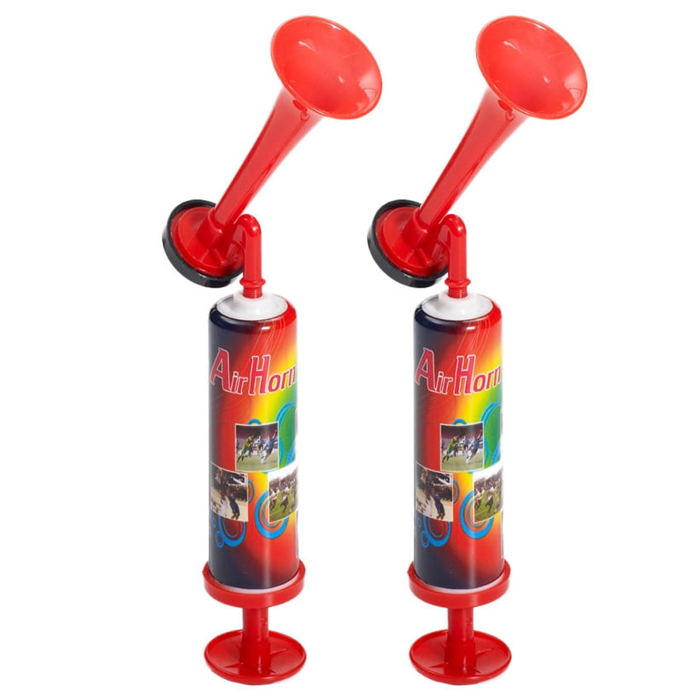 2 Manual Pump Fog Air Horn Hand Held Loud Noise Maker Party Sports