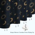 thumbnail image 6 of Dark Blue Sun Moon Cross Pattern Shower Curtain 36"x72" ,Bathroom Decorative Shower Curtains Set with 12 Hooks,Modern Waterproof Washable Shower Curtain, 6 of 6