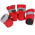 thumbnail image 1 of 4 unids/set zapatos impermeables para perros botas antideslizantes para la lluvia y la nieve calzado grueso cálido para gatos pequeños calcetines para perros botines suministros para mascotas, 1 of 5