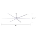 thumbnail image 3 of Canarm Industrial Ceiling Fan Large Indoor DC Motor Fan for Warehouses & Commercial Spaces 96" - White, 3 of 5