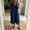 Navy, variant on Josdec Women's Casual Solid Color Cotton Dress V-Neck Eyelet Cutwork Short Sleeve Tiered Midi Dress for Daily Wear in Spring Summer S-3XL
