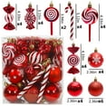 thumbnail image 2 of Christmas Ball Ornaments 36PCS for Christmas Decorations, Xmas Tree Shatterproof Candy Shape Ornaments with Hanging Lollipop for Holiday, Wreath and Party Decorations, 2 of 6