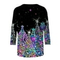 Clearance Ladies Summer Tops ZVAVZ Women Christmas Cute Shirts 3/4