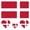 A009- Denmark Team Face Tattoo, variant on Face Tattoo Sticker, 2026 England Themed, 1 Pack for Soccer Fans, Removable Face Decal for Bar Viewing Match Sports Event Fan Gathering Decoration