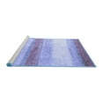 thumbnail image 2 of Ahgly Company Machine Washable Indoor Square Solid Blue Modern Area Rugs, 3' Square, 2 of 4