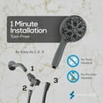 thumbnail image 6 of SparkPod 10-Mode Handheld Shower Head with Hose, 5" High Pressure Showerhead (Charcoal Grey), 6 of 8