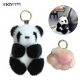 thumbnail image 2 of LLavero de coche de Panda de piel de visón de imitación para mujer, muñeco de peluche pequeño, adornos de bolso, llavero de coche de oso lindo, regalo de moda, 2 of 4