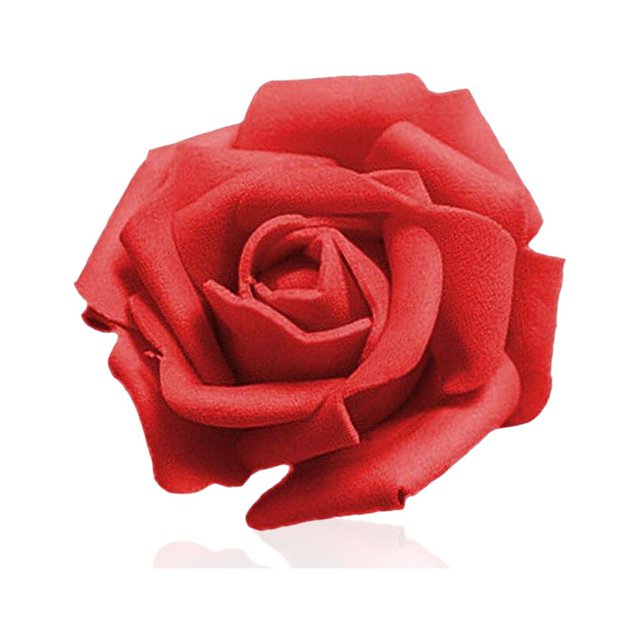 transemion Pack of 50 Artificial Bionic Flowers PE Foam Simulation Roses Fake Flower Decorations Wedding Party Engagement Presents Red