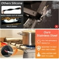 thumbnail image 5 of Stainless Steel Stove Gap Covers (2PCS), Stove Gap Filler, Stove Guard for Kitchen Oven Counter Side Gap, Range Trim Kit, Easy Clean and Heat Resistant, Adjustable Length 13.8" to 27.5"(Black）, 5 of 8
