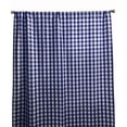 thumbnail image 2 of Poplin Gingham Checkered Window Curtain 56 Inch Wide Navy, 2 of 4