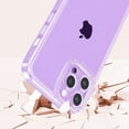 thumbnail image 4 of Designed for iPhone 12 Pro Max 6.7 inch,Sparkly Cute Clear Case for Women Girls,Glitter Bling Flexible Soft TPU Silicone Bumper Protective Cover for iPhone 12 Pro Max,Purple, 4 of 10