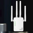 thumbnail image 1 of Repetidor Wifi Inalámbrico Extensor WiFi de 1200Mbps, 4 antenas, amplificador WiFi de doble banda 2,4G y 5G para oficina en casa, 1 of 8