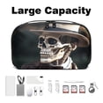 thumbnail image 3 of Skull Electronic Organizer Travel Case, Oxford Fabric Waterproof PC Case Cable Organizer Cord and Cable Organizer Electronic Travel Case Organizer, 5.9x9.44x3.14 in, 3 of 6