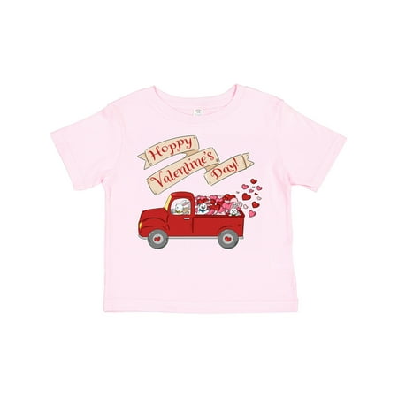 

Inktastic Hoppy Valentine s Day Bunny Truck Gift Toddler Boy or Toddler Girl T-Shirt