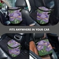 thumbnail image 7 of Qxltty Purple Iris Car Trash Can with Lid Vehicle Backseat Hanging Leak Proof Storage Bin, 7 of 7