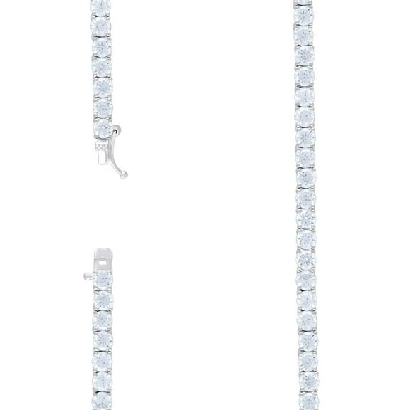 925 Sterling Silver Moissanite Tennis Bracelet 5mm 7 Inch Tennis Bracelet for Women - 18.1 Grams