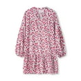 thumbnail image 3 of VISgogo Vestido de primavera para mujer, vestido de manga larga con estampado floral/leopardo con cuello en V, trajes sueltos hasta la rodilla para mujer VISgogo moda, 3 of 9