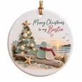 thumbnail image 2 of PYURTEP Sea Glass, Beach Theme Acrylic Friendship Keepsake, Merry Christmas to My Bestie Hanging Christmas Ornament for Tree, Round, 2 of 7