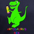 thumbnail image 3 of CafePress - Artosaurus Rex Women's V Neck Dark T Shirt - Women's V-Neck Dark T-Shirt, 3 of 4