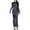 Black, variant on MIUOWANP Winter Dresses for Women 2024 Plus Size Fashion Sexy Women's Solid Casual Long Sleeve Round-Neck Ankle Dress