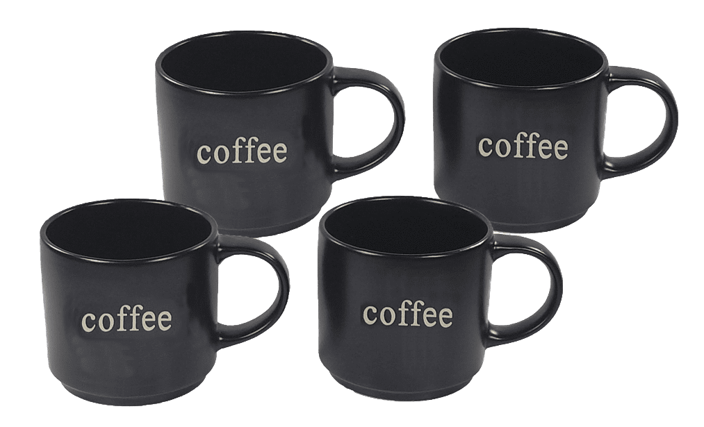 Black Bronx Set of 4 Stacking Espresso Mugs