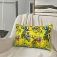 thumbnail image 4 of Plush Throw Pillow Covers, Painted Colorful Cute Parrot Flower Pillow Cases with Invisible Zipper, Breathable Microfiber Pillow Cases Standard Size for Sleeping Bedroom Sofa Living Room 14x20, 4 of 5