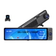 thumbnail image 1 of K68 11.26-inch Touchscreen 3-Camera Car Dash Cam with 4K Front/1080P Inside/1080P Rear Recording, GPS Tracking, Night Vision, Parking Monitor, and Time-Lapse Cable - Ultra HD 170° Wide Angle DVR for, 1 of 7