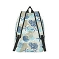 thumbnail image 3 of Balery Algae Corals and Seashells Vintage Canvas Backpack for Men and Women - Large Capacity, Durable Travel Laptop Bag for School, Work, Hiking, and Outdoor Activities, 3 of 7