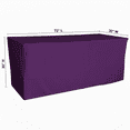 thumbnail image 4 of AK Trading 6 Ft Fitted Polyester Tablecloth 72 Length  x 30 Wide  x 30 Brown Inches for Events Purple, 4 of 15