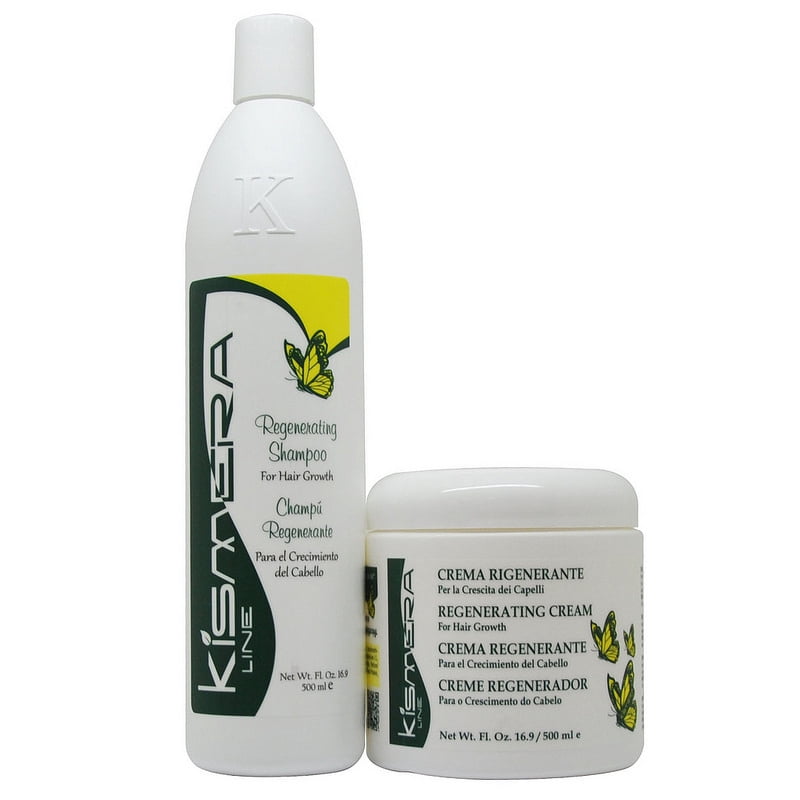 Kismera Regenerating Shampoo and Cream 500 ml Duo for Hair Growth