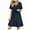 Navy, variant on cocolona Womens Plus Size Summer Mini Dress 2025 V Neck Short Sleeve Ruffle Flowy Sun Dress Casual Solid Beach A Line Dress