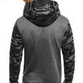 thumbnail image 3 of TFEOQRY Men's Hooded Sweatshirts Fashion Loose Sport Thermal Pullover with Pockets Long Sleeve Hooded Tops Sweatshirt Dark Gray, 3 of 7