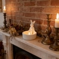 thumbnail image 3 of Ceramic Candlestick for Home Decor Easter Tabletop Ornament 3.46 in H White, 3 of 6