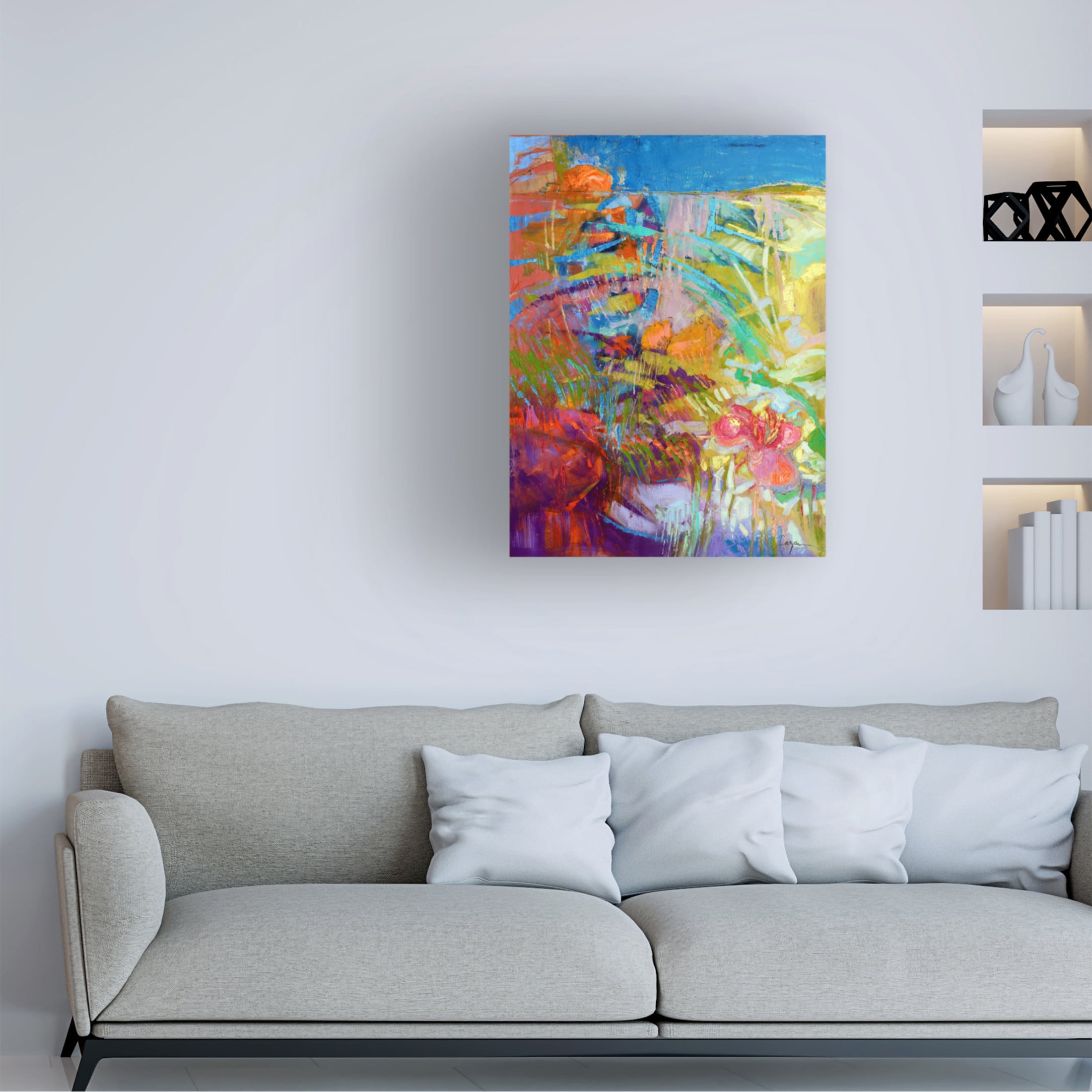 Canvas Wall Art - Dorothy Fagan 'Bloomingheart' Wall Art for Living Room, Bedroom, or Office D?cor by Trademark Fine Art - 35 x 47 Inches