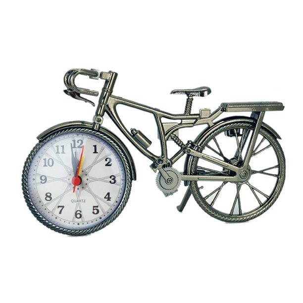 Vintage Bicycle Alarm Clock ABS Plastic Bike Table Clocks Ornament Home Art Decorations AweSitey WJU0071-00B