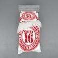 thumbnail image 2 of Ambesonne Vintage Bedding Set 4 Pcs, Rubber Stamp Greeting, Queen, Vermilion White, 2 of 3