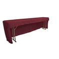 thumbnail image 1 of LA Linen Open Back Polyester Poplin Fitted tablecloth for Classroom Tables 96"L x 18"W x 30"H, Burgundy, 1 of 5