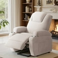 thumbnail image 3 of Homall Power Lift Recliner Chair with Massage for Living Room Recliner Chair for Elderly with Infinite Position Side Pocket and Saucer,Linen Beige, 3 of 7