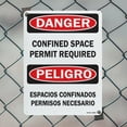 thumbnail image 4 of Confined Space Permit Required Bilingual OSHA Danger Aluminum Sign 18 Inch x 12 Inch - 5 Pack, 4 of 8