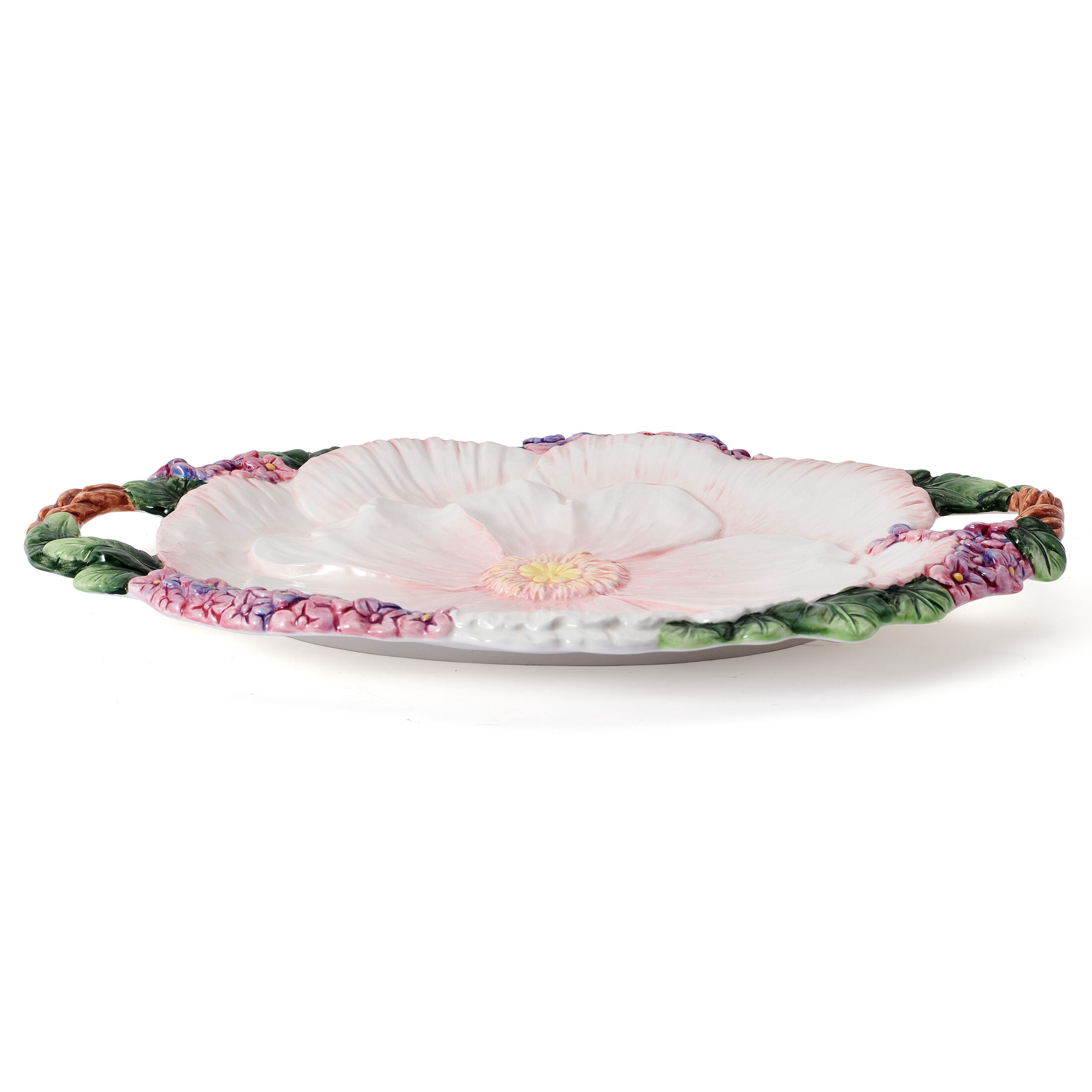 Fitz and Floyd Jardin 19 in Large Platter W Handles