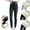 Dark Gray, variant on Fleece Lined Tights Women Tummy Control High Waist Thicken Sherpa Letter Pattern Leggings Stretchy Winter Fuzzy Warm Gym Workout Athletic Yoga Pants