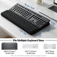 thumbnail image 5 of 2‑in‑1 Ergonomic Keyboard Stand with Memory Foam Wrist Rest, Anti‑Slip Wrist Cushion for Wrist Pain Relief, Comfort Typing Support Pad for Office, Home & School, Black, 5 of 9