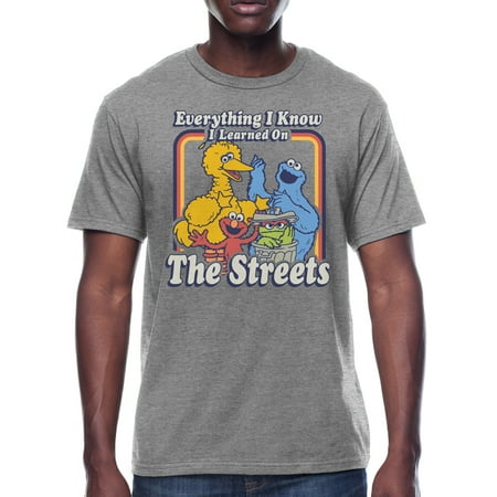 Men's Sesame Street Everything I know Graphic Tee, Available up to size 3XL