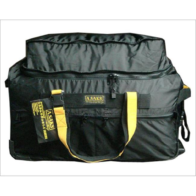 a saks rolling duffel bag