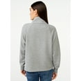 thumbnail image 6 of Free Assembly Women's Fleece Popover Sweatshirt with Raglan Sleeves, Size XS-XXXL, 6 of 6
