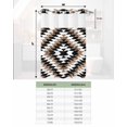 thumbnail image 6 of No Hook Shower Curtain with Snap in Liner, Boho Moroccan Brown Black and White Striped Geometric Hotel Shower Curtains for Bathroom, Washable Shower Curtain Liner Set with Mesh Top Window, 36"x72", 6 of 6